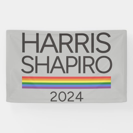 Banderoles Harris Shapiro 2024 Pride LGBTQ Kamala Harris (Horizontal)