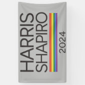 Banderoles Harris Shapiro 2024 Pride LGBTQ Kamala Harris (Vertical)