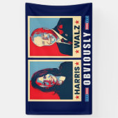 Banderoles Harris Walz 2024 Évidemment (Vertical)