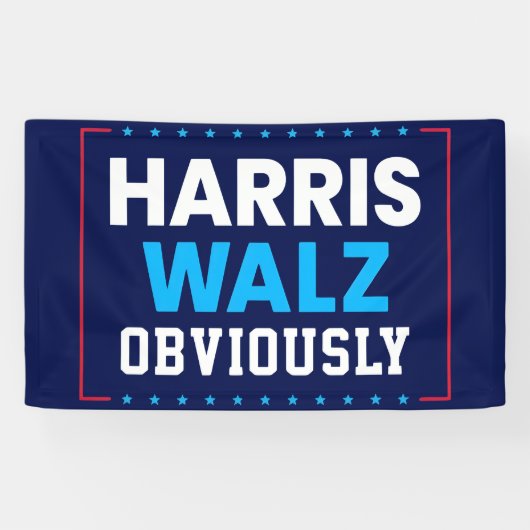 Banderoles Harris Walz 2024 Évidemment (Horizontal)