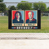 Banderoles Harris Walz 2024 Évidemment (En situation)