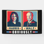 Banderoles Harris Walz 2024 Évidemment (Horizontal)