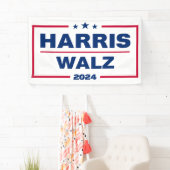 Banderoles Harris Walz 2024 Kamala Harris Tim Walz Election (En situation)
