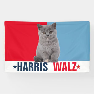 Banderoles Harris Walz 2024 Manifestement rouge bleu