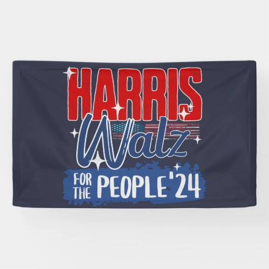 Banderoles Harris Walz 2024 pour le démocrate électoral popul (Horizontal)
