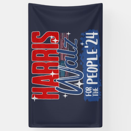 Banderoles Harris Walz 2024 pour le démocrate électoral popul (Vertical)