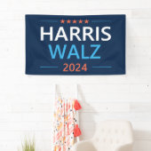 Banderoles Harris Walz 2024 pour le président (En situation)