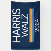Banderoles Harris Walz 2024 Rainbow LGBTQ Pride drapeau (Vertical)