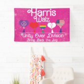 Banderoles Harris Walz Unity Over Division, Kamala,Kamala2024 (En situation)