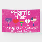 Banderoles Harris Walz Unity Over Division, Kamala,Kamala2024 (Horizontal)