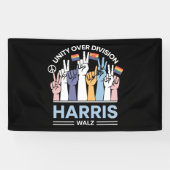 Banderoles Harris Walz Waltz 2024 Unité sur division (Horizontal)