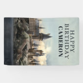 Banderoles Harry Potter | Château de Poudlard de jour (Horizontal)