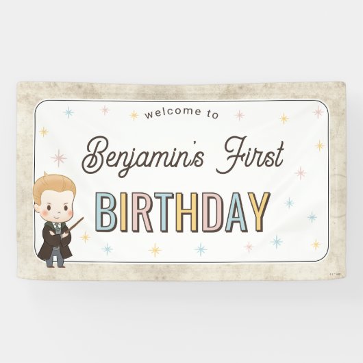 Banderoles Harry Potter Chibi Draco Malfoy Magicien Anniversa (Horizontal)