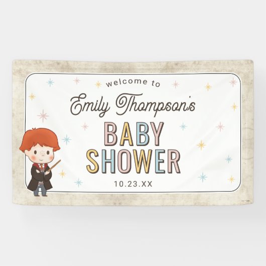 Banderoles Harry Potter Chibi Ron Weasley Magicien Baby Showe (Horizontal)