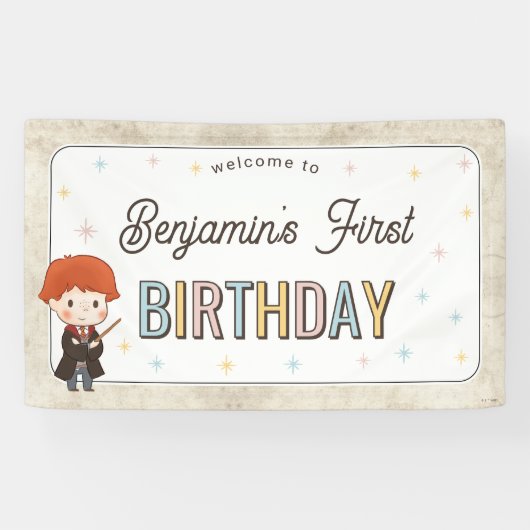 Banderoles Harry Potter Chibi Ron Weasley Wizard Birthday (Horizontal)