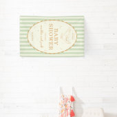 Banderoles Harry Potter Hedwig Green Stripe Baby Shower (Insitu)