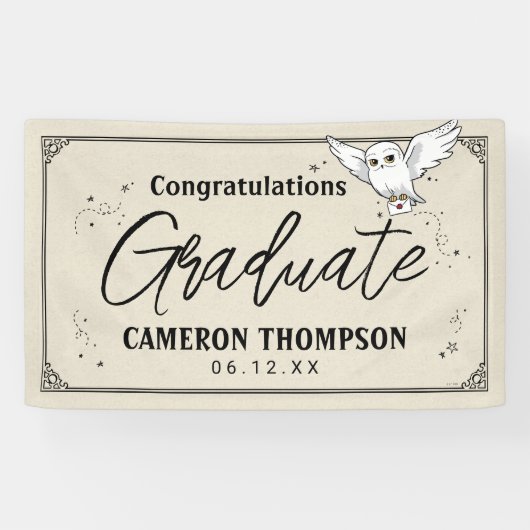 Banderoles Harry Potter | Hedwig Remise de diplôme (Horizontal)