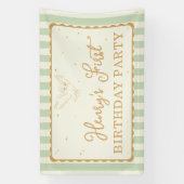 Banderoles Harry Potter Hedwig Vert Rayé Anniversaire (Verticale)