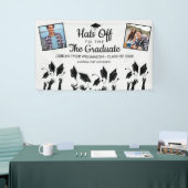 Banderoles Hats off to the Grad Graduation Photos Party Sign (Salon professionnel)