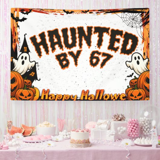 Banderoles Haunted by 67 Funny Ghost And Pumpkin Halloween (Fête)