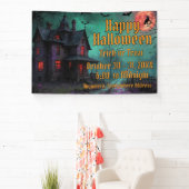 Banderoles Haunted House Themed Banner (Insitu)
