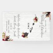 Banderoles Hawaii State Destination Wedding Bienvenue (Horizontal)
