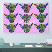 Banderoles Hawaiian Shaka Psychedelic Thunder_Cove (Salon professionnel)