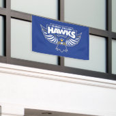 Banderoles Hawks du Collège Hillbert (Bâtiment extérieur)