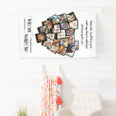 Banderoles Heart Photo Collage Aimer You Marry Me Black White (En situation)