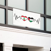 Banderoles Heartbeat Lebanon Palestine Unity drapeaux. (Bâtiment extérieur)