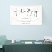 Banderoles Hello Baby Modern Script Baby shower (Salon professionnel)