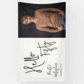 Banderoles Hello Fifty Photo Script 50th Birthday Party (Vertical)