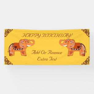 Banderoles Henna Elephant