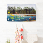 Banderoles Henri Rousseau - Les Flamants roses (En situation)