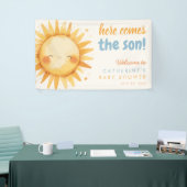Banderoles Here Comes the SON Sunshine Boho Boy Baby Shower (Salon professionnel)