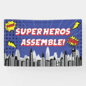 Banderoles Héros de bande dessinée Anniversaire unique pour g (Horizontal)