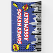Banderoles Héros de bande dessinée Anniversaire unique pour g (Vertical)