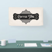 Banderoles heure de la fête du café mignon (Salon professionnel)