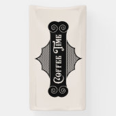 Banderoles heure de la fête du café mignon (Verticale)