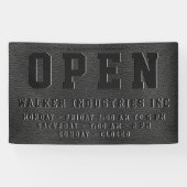 Banderoles Heures d'ouverture d'affaires en cuir de Végétal n (Horizontal)