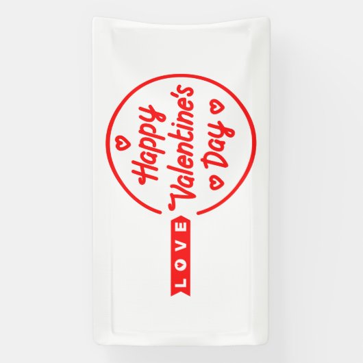 Banderoles Heureuse Sainte-Valentin Love 1.6x3 Vinyl Banner (Verticale)