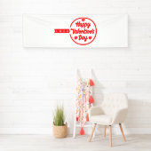 Banderoles Heureuse Sainte-Valentin Love 2.5x8 Vinyl Banner (En situation)