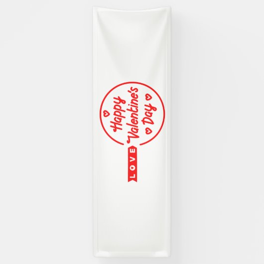 Banderoles Heureuse Sainte-Valentin Love 2.5x8 Vinyl Banner (Vertical)