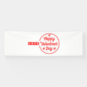 Banderoles Heureuse Sainte-Valentin Love 2.5x8 Vinyl Banner (Horizontal)