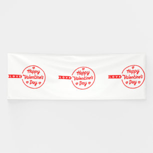 Banderoles Heureuse Sainte-Valentin Love 4x12 Vinyl Banner