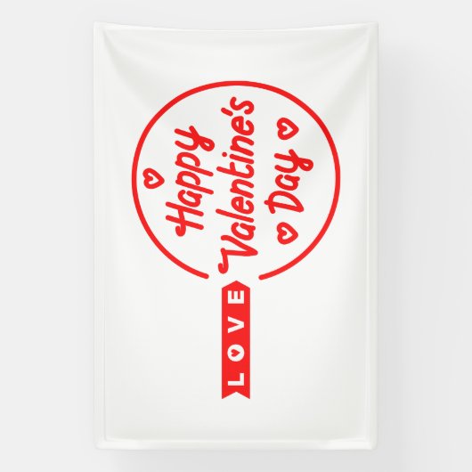 Banderoles Heureuse Sainte-Valentin Love 4x6 Vinyl Banner (Verticale)