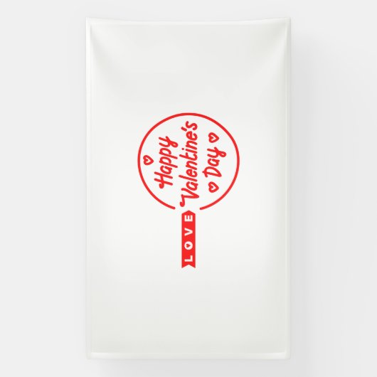 Banderoles Heureuse Sainte-Valentin Love 6x10 Vinyl Banner (Verticale)