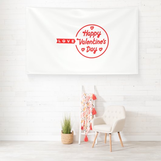 Banderoles Heureuse Sainte-Valentin Love 6x10 Vinyl Banner (Insitu)