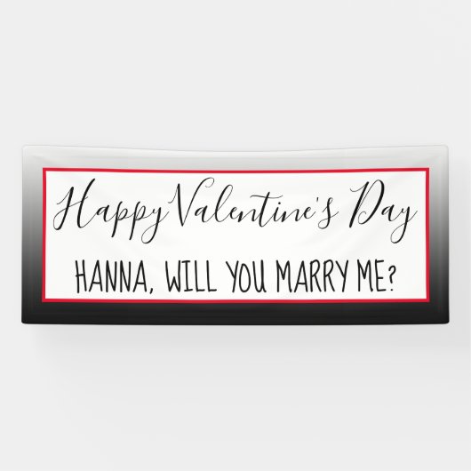 Banderoles Heureuse Sainte-Valentin | Panneau de proposition (Horizontal)