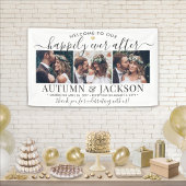 Banderoles Heureusement Jamais Après 3 Photo Mariage Élégant